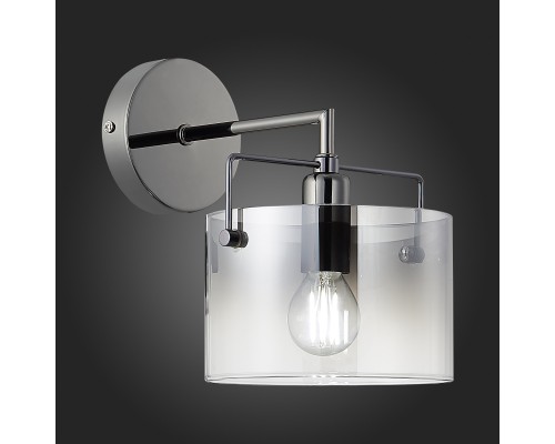 SLE155601-01 Светильник настенный Хром/Дымчатый E14 1*40W NOSTA