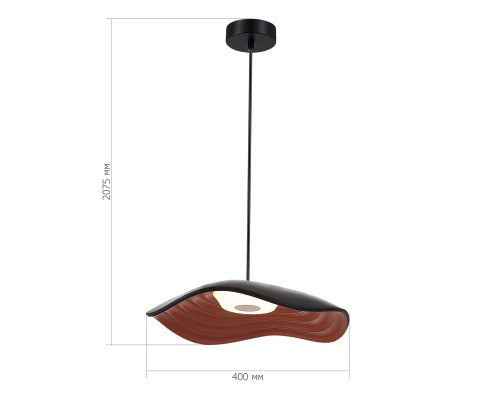 SL6208.401.12 Светильник подвесной ST-Luce Черный/Черный, Оранжевый LED 1*12W 3000K ОАЗИС