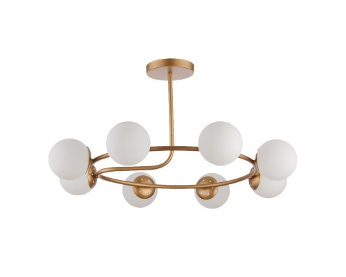 SLE220602-08 Светильник потолочный Золотистый/Белый E14 8*40W CALABRIA