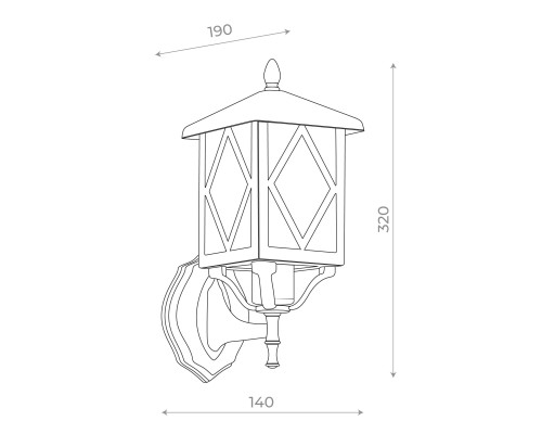 SL084.401.01 Светильник уличный настенный ST-Luce Черный/Черный, Прозрачный E27 1*60W LORNE