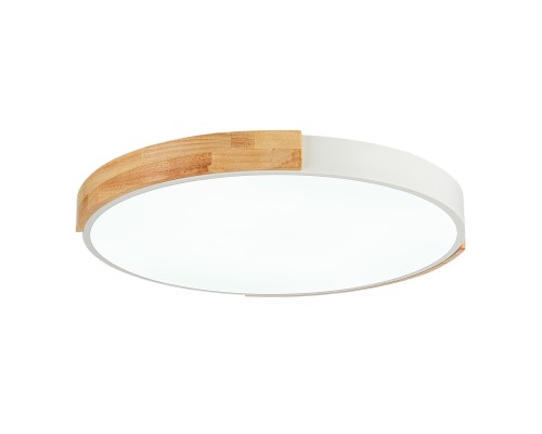 SLE201352-01 Светильник потолочный Белый, Светлое дерево/Белый LED 1*40W 3000K/4000K/6000K DELIA