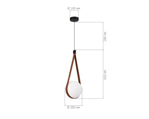 SL2002.403.01 Светильник подвесной ST-Luce Черный, Терракотовой/Белый E27 1*60W MOONBAG
