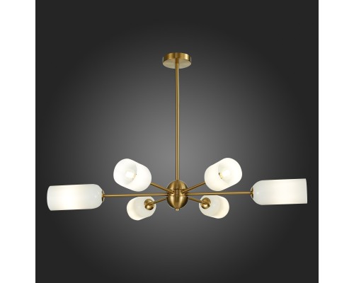 SL1180.202.06 Люстра потолочная ST-Luce Золотистый/Белый E14 6*40W TREVISO