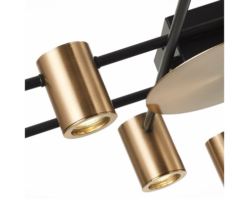 SL1207.402.08 Светильник потолочный ST-Luce Черный/Латунь GU10 8*7W VEROLI