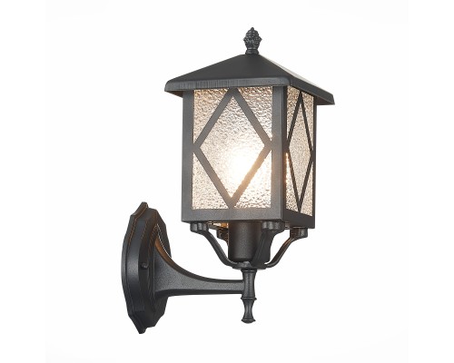 SL084.401.01 Светильник уличный настенный ST-Luce Черный/Черный, Прозрачный E27 1*60W LORNE