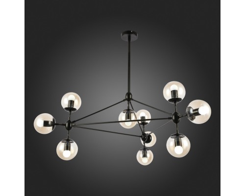 SLE154903-10 Светильник потолочный Черный/Янтарный E27 10*40W LACOTTA