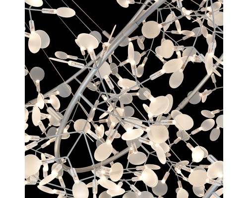 SL379.103.486 Люстра подвесная ST-Luce Серебристый/Белый LED 486*0,5W 3500K RAFINA