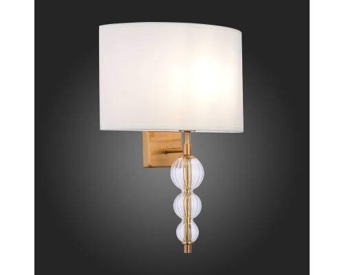 SLE105711-01 Светильник настенный Латунь, Прозрачный/Белый E14 1*40W RAMER