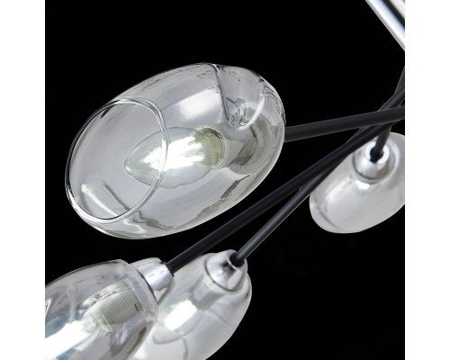 SLE155512-08 Светильник потолочный Черный, Хром/Дымчатый E14 8*40W GLOA