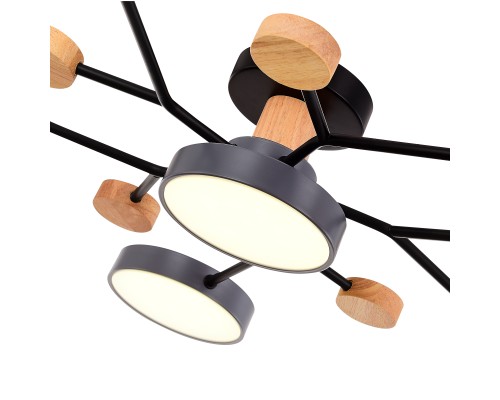 SLE6006-702-06 Светильник потолочный Серый/Серый LED 6*12W 3000K/4500K/6000K FAEMA