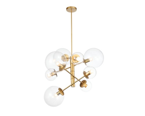 SL1150.203.08 Светильник подвесной ST-Luce Матовое золото/Прозрачный E27 8*40W (из 3-х коробок) LIORA