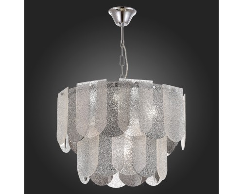 SLE1125-103-07 Светильник подвесной Хром/Прозрачно-Дымчатый E14 7*40W ERZO