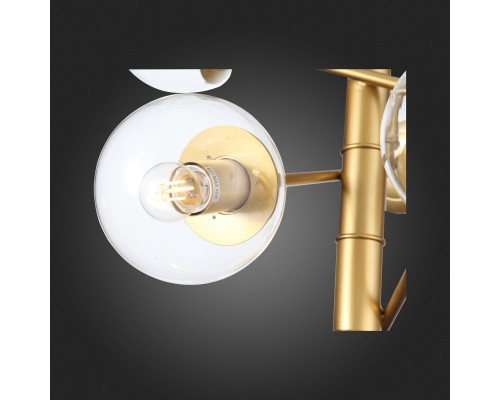 SL1150.203.08 Светильник подвесной ST-Luce Матовое золото/Прозрачный E27 8*40W (из 3-х коробок) LIORA