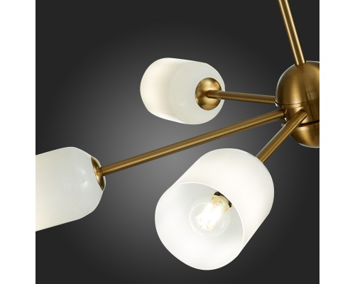 SL1180.202.06 Люстра потолочная ST-Luce Золотистый/Белый E14 6*40W TREVISO