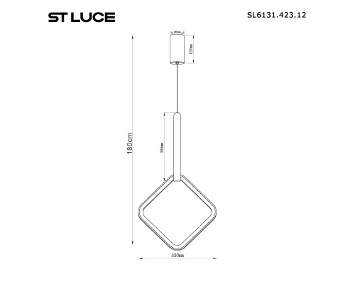 SL6131.423.12 Светильник подвесной ST-Luce Черный/Черный, Терракотовый LED 1*12W 4000K SHAPE