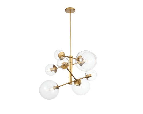 SL1150.203.08 Светильник подвесной ST-Luce Матовое золото/Прозрачный E27 8*40W (из 3-х коробок) LIORA