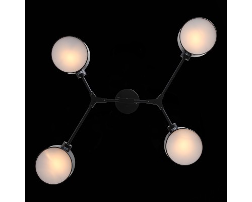 SLE183402-04 Светильник потолочный Черный/Черный E14 4*60W GIMENTO