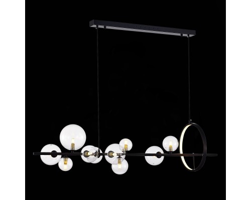 SL1165.423.15 Светильник подвесной ST-Luce Черный/Прозрачный G4 10+1*5W 4000K NECTON