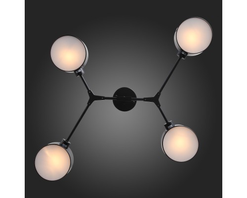 SLE183402-04 Светильник потолочный Черный/Черный E14 4*60W GIMENTO
