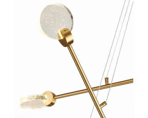 SL6104.203.06 Светильник подвесной ST-Luce Золотистый/Прозрачный,С пузырьками воздуха LED 6*3W 3000K MONTECELIO