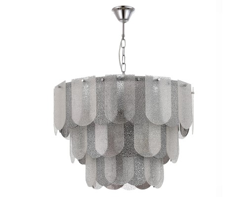 SLE1125-103-12 Светильник подвесной Хром/Прозрачно-Дымчатый E14 12*40W ERZO