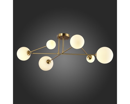 SLE2211-302-06 Светильник потолочный Латунь/Белый G9 LED 6*5W FANTINI