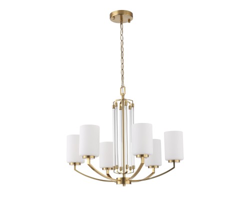 SL1403.303.06 Люстра подвесная ST-Luce Латунь/Прозрачный E27*6 40W ОПАЛ