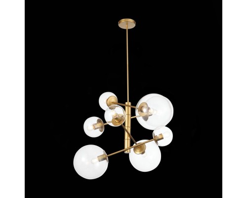 SL1150.203.08 Светильник подвесной ST-Luce Матовое золото/Прозрачный E27 8*40W (из 3-х коробок) LIORA