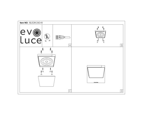 SLE201242-01 Светильник потолочный Черный, Светлое дерево/Белый LED 1*42W 3000K/4000K/6000K FESTA