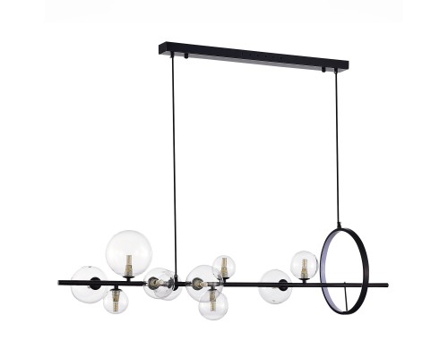 SL1165.423.15 Светильник подвесной ST-Luce Черный/Прозрачный G4 10+1*5W 4000K NECTON