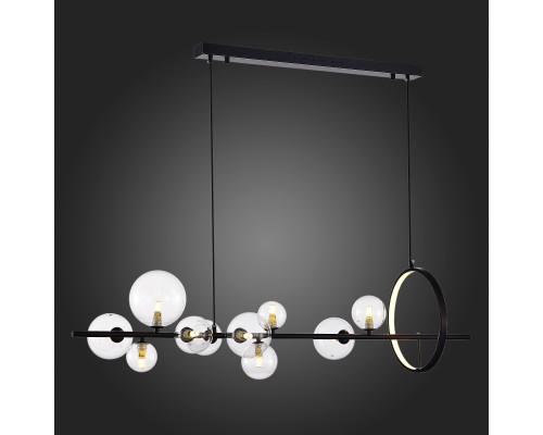 SL1165.423.15 Светильник подвесной ST-Luce Черный/Прозрачный G4 10+1*5W 4000K NECTON