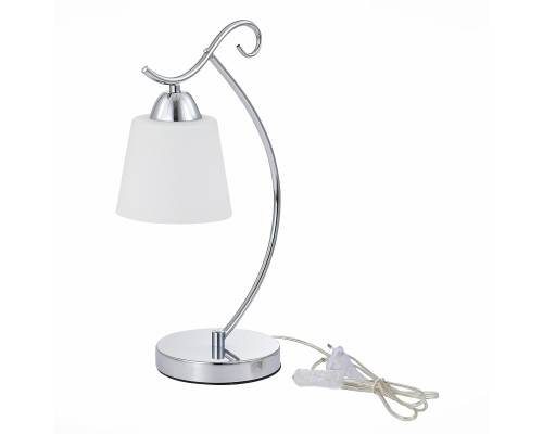 SLE103904-01 Прикроватная лампа Хром/Белый E27 1*60W LIADA