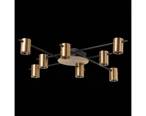 SL1207.402.08 Светильник потолочный ST-Luce Черный/Латунь GU10 8*7W VEROLI