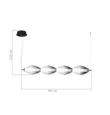 SL6130.403.24 Светильник подвесной ST-Luce Черный/Белый, Дымчатый LED 1*28W 3000K ICE