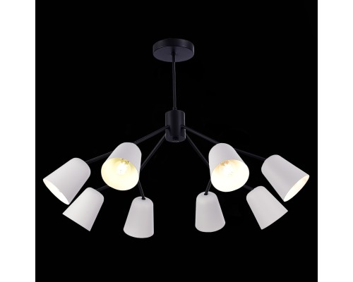 SLE155942-08 Светильник потолочный Черный/Белый E14 8*40W MARIO