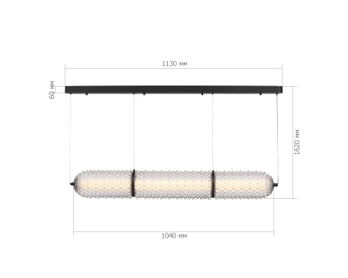 SL6144.413.01 Светильник подвесной ST-Luce черный/прозрачный LED 1*37W 4000K SAGUARO