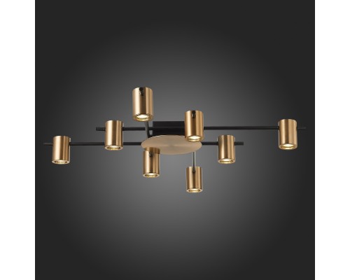 SL1207.402.08 Светильник потолочный ST-Luce Черный/Латунь GU10 8*7W VEROLI