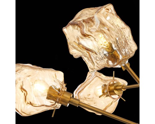 SL1175.302.06 Люстра потолочная ST-Luce Латунь/Янтарный E14 6*40W PORTICI