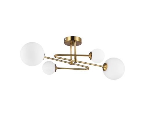 SLE2211-302-04 Светильник потолочный Латунь/Белый G9 LED 4*5W FANTINI