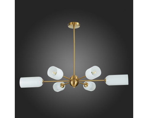 SL1180.202.06 Люстра потолочная ST-Luce Золотистый/Белый E14 6*40W TREVISO