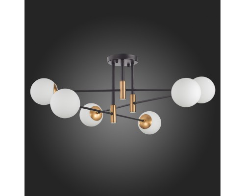 SL1203.402.06 Люстра потолочная ST-Luce Бронза,Черный/Белый E27 6*40W LIMANO