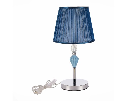 SLE1116-104-01 Прикроватная лампа Хром/Голубой E14 1*40W BALNEA