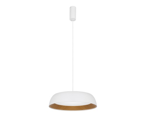 SLE1812-503-01 Светильник подвесной Белый, Древесный/белая LED 1*30W 4000K MUSE