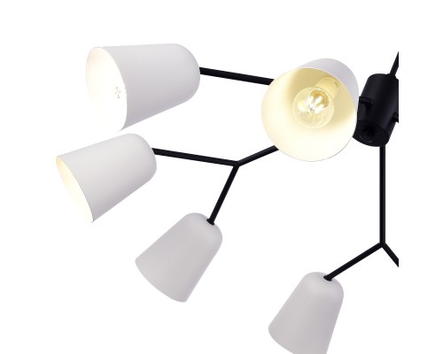 SLE155942-08 Светильник потолочный Черный/Белый E14 8*40W MARIO