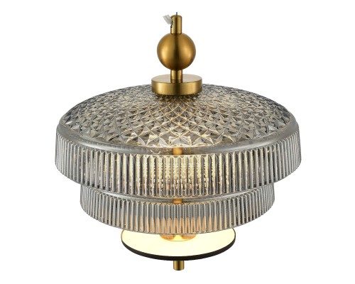 SL6122.303.01 Светильник подвесной ST-Luce Латунь/Латунь, Дымчатый LED 1*8W 3000K ОРИЕНТАЛЬ