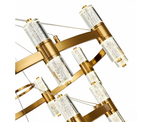 SL6007.203.32 Люстра подвесная ST-Luce Латунь/Прозрачный LED 32*2,5W 4000K GEMINA