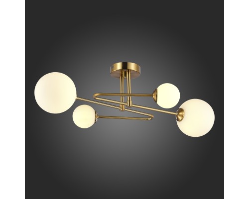 SLE2211-302-04 Светильник потолочный Латунь/Белый G9 LED 4*5W FANTINI