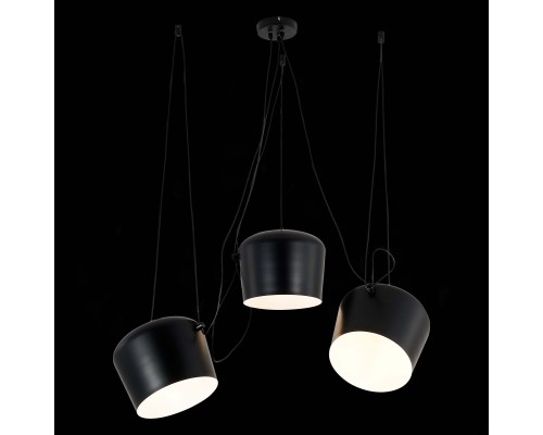 SLE120643-03.1 Светильник подвесной Черный/Черный E27 3*40W TRIESTE
