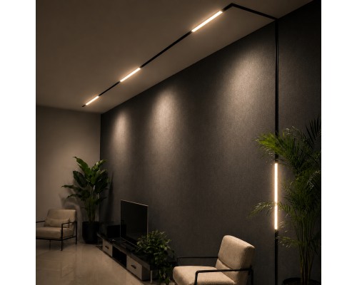 Магнитный трековый светильник SMART Черный LED 1*12W 2700K-6500K 960Lm Ra90 120° IP20 L СКАЙЛАЙН 48V