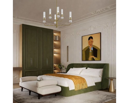 SL1244.303.06 Светильник подвесной ST-Luce латунь/прозрачный E14 6*40W МЕДЕА